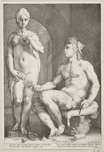 Pygmalion und Galatea von Hendrick Goltzius