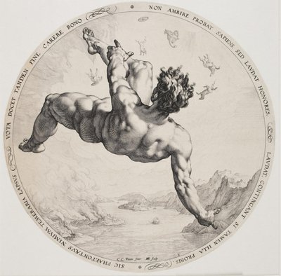 Die vier Schande - Phaeton von Hendrick Goltzius