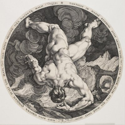 Die vier Schande - Tantalus von Hendrick Goltzius