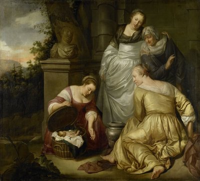Erichthonius wird von den Töchtern des Cecrops gefunden von Hendrick Heerschop
