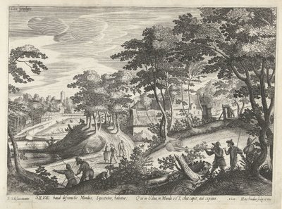 Landschaft mit einer Jagdszene von Hendrick Hondius (I)