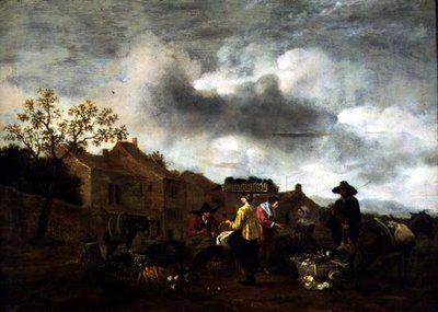 Ein italienischer Markt von Hendrick Mommers