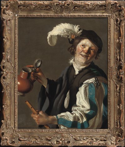 Ein Junge mit einer Flöte und einem Krug von Hendrick Jansz Terbrugghen