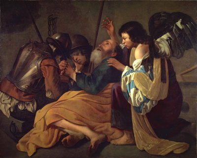 Die Befreiung des Heiligen Petrus von Hendrick Terbrugghen follower of