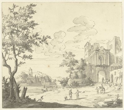 Italienische Landschaft mit Ruine von Hendrik Carré (II)
