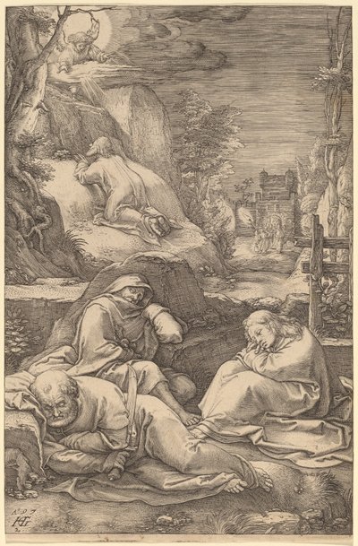 Christus am Ölberg von Hendrik Goltzius