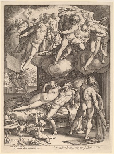 Mars und Venus von Vulkan überrascht von Hendrik Goltzius