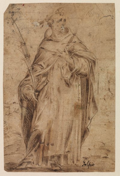 Heiliger Petrus Märtyrer, recto, möglicherweise 16. Jahrhundert von Hendrik Goltzius