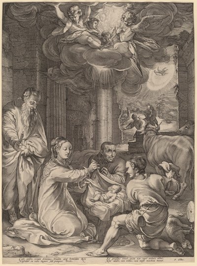 Die Anbetung der Hirten von Hendrik Goltzius