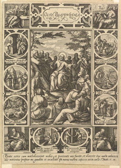Die acht Seligpreisungen, ca. 1578 von Hendrik Goltzius