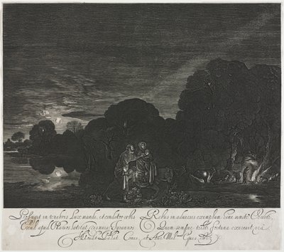 Die Flucht nach Ägypten (Nacht) von Hendrik Goudt