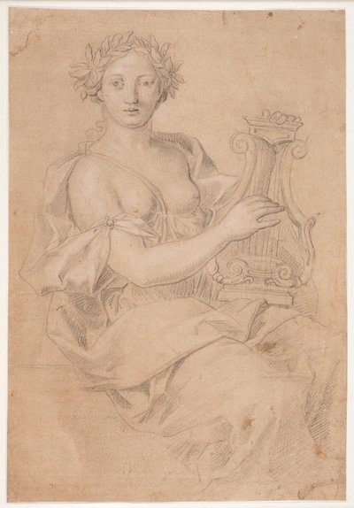 Lyra spielende Muse (Erato?) von Hendrik Krock