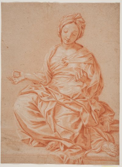 Sitzende Frau mit Turban von Hendrik Krock