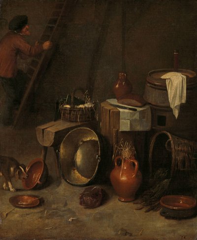 Stillleben in einem Stall von Hendrik Potuyl