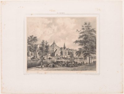 Ansicht von Haarlem vom Spaarne aus von Hendrik Wilhelmus Last