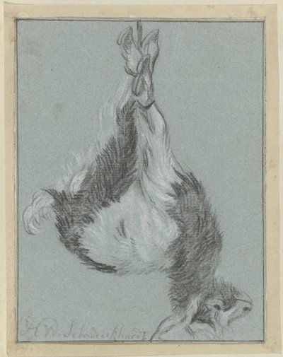 Sterbende Ziege von Hendrik Willem Schweickhardt (signed by artist)