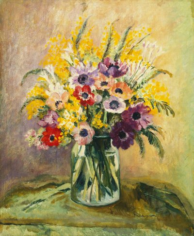 Anemonen und Mimosen von Henri Charles Manguin