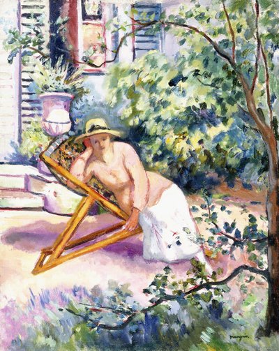 Jeanne im Garten von Neuilly von Henri Charles Manguin