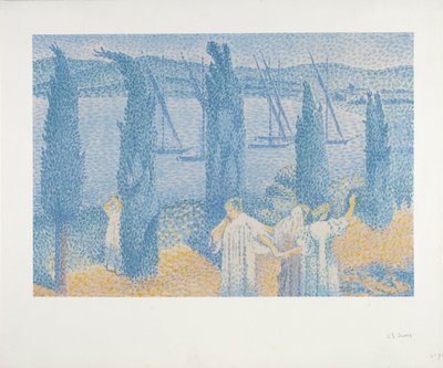 Der Spaziergang oder die Zypressen von Henri Edmond Cross