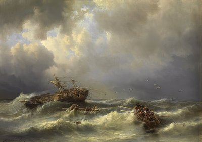 Schiffbruch von Henri Adolphe Schaep