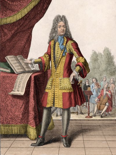Porträt von Jean-Baptiste Lully (1632-1687) von Henri Bonnart