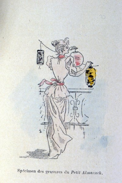 Eine Frau mit Papierlaternen von Henri Boutet