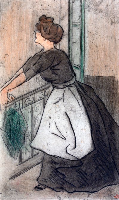 Zimmermädchen, um 1871-1919 von Henri Boutet