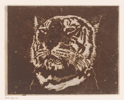 Tiger von Henri Charles Guérard (signed by artist)