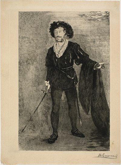 Faure in der Rolle des Hamlet von Henri Charles Guérard