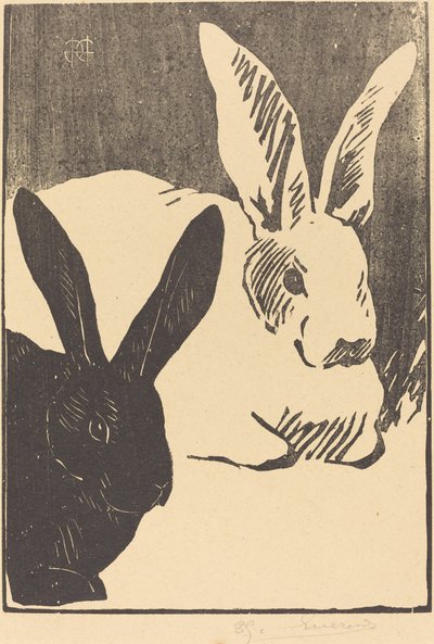 Kaninchen (Les Lapins) von Henri Charles Guérard
