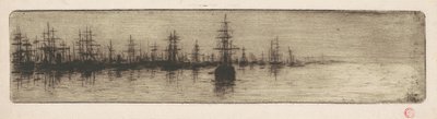 Hohe Schiffe im Hafen von Henri Charles Guérard