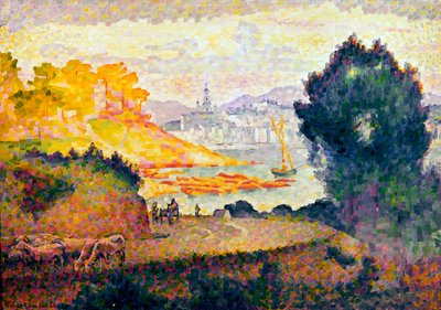 Ein Blick auf Menton, 1899-1900 von Henri Edmond Cross