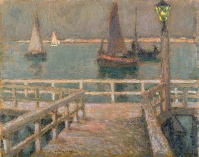 Der Pier von Henri Eugene Augustin Le Sidaner