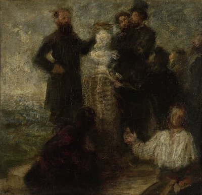 Skizze für die Hommage an Delacroix von Ignace Henri Jean Fantin Latour