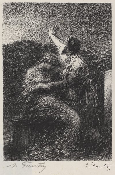 Der Magier Balthasar und Fatime von Ignace Henri Jean Fantin Latour