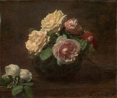 Rosen in einer Schale, 1881 von Ignace Henri Jean Fantin Latour