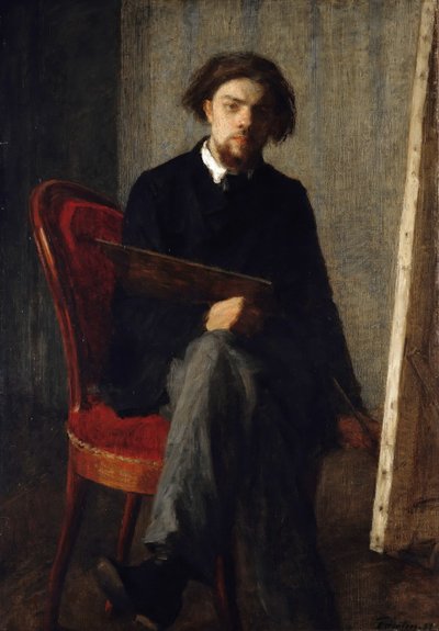 Selbstporträt, 1858 von Ignace Henri Jean Fantin Latour