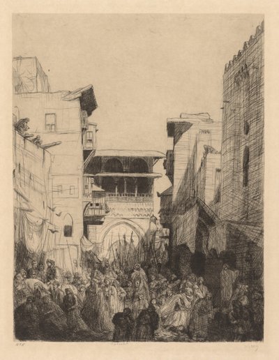 Straße in Kairo von Ignace Henri Jean Fantin Latour