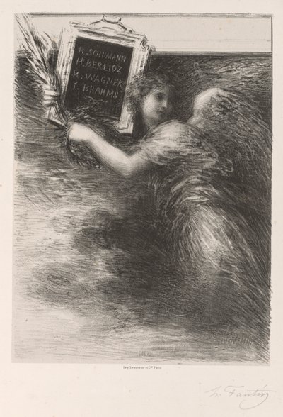 Der Genius der Musik von Ignace Henri Jean Fantin Latour