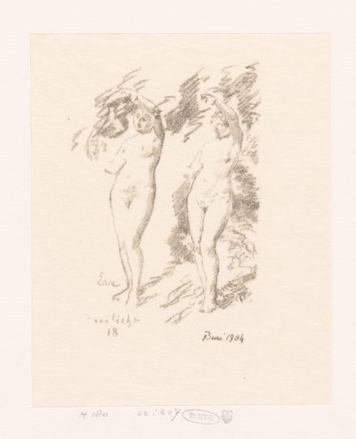 Zwei Studien von Eva von Ignace Henri Jean Fantin Latour