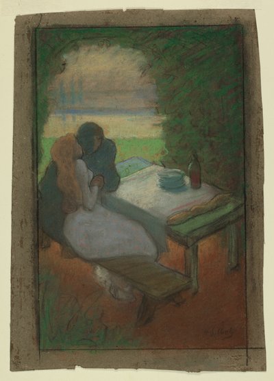 Liebende in einer Laube von Henri Gabriel Ibels