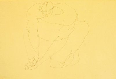 Nackter Mann, kniend II von Henri Gaudier Brzeska