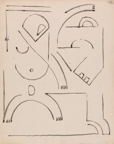 Abstrakte Figurenkomposition von Henri Gaudier Brzeska
