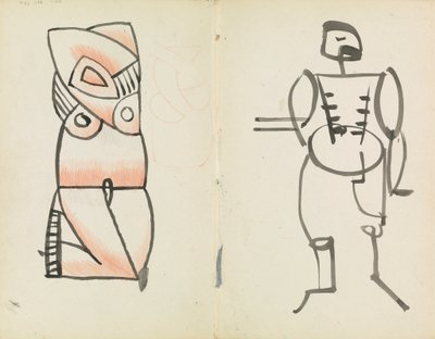 Kauernde Frau und stehender Mann von Henri Gaudier Brzeska