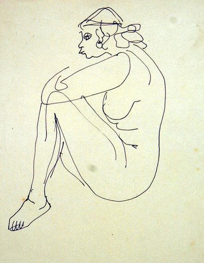 Sitzender weiblicher Akt von Henri Gaudier Brzeska
