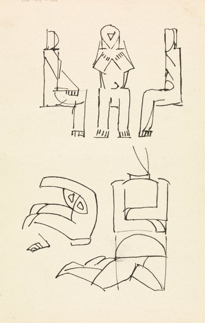Fünf Figurenstudien von Henri Gaudier Brzeska