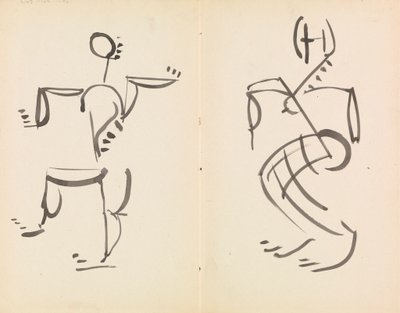 Männliche und weibliche Tanzfiguren von Henri Gaudier Brzeska