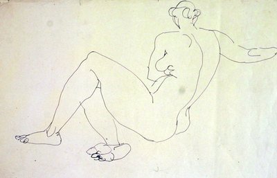 Liegender weiblicher Akt von hinten von Henri Gaudier Brzeska