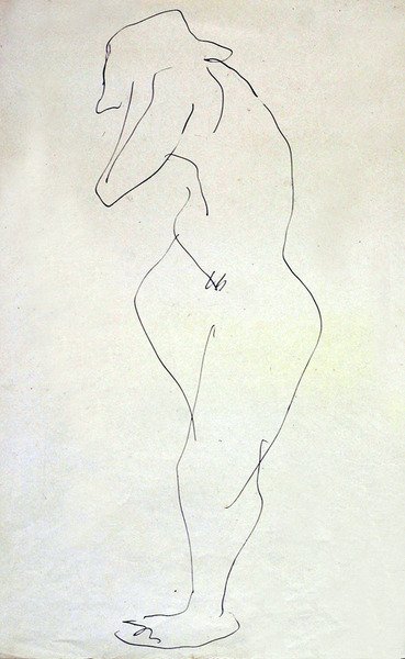 Sophie nackt, abgewandt von Henri Gaudier Brzeska