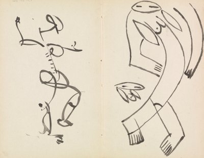 Studien von zwei tanzenden Figuren von Henri Gaudier Brzeska